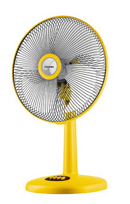 Toshiba พัดลมตั้งโต๊ะ ใบพัด 16 นิ้ว รุ่น DF-45 สีเหลือง