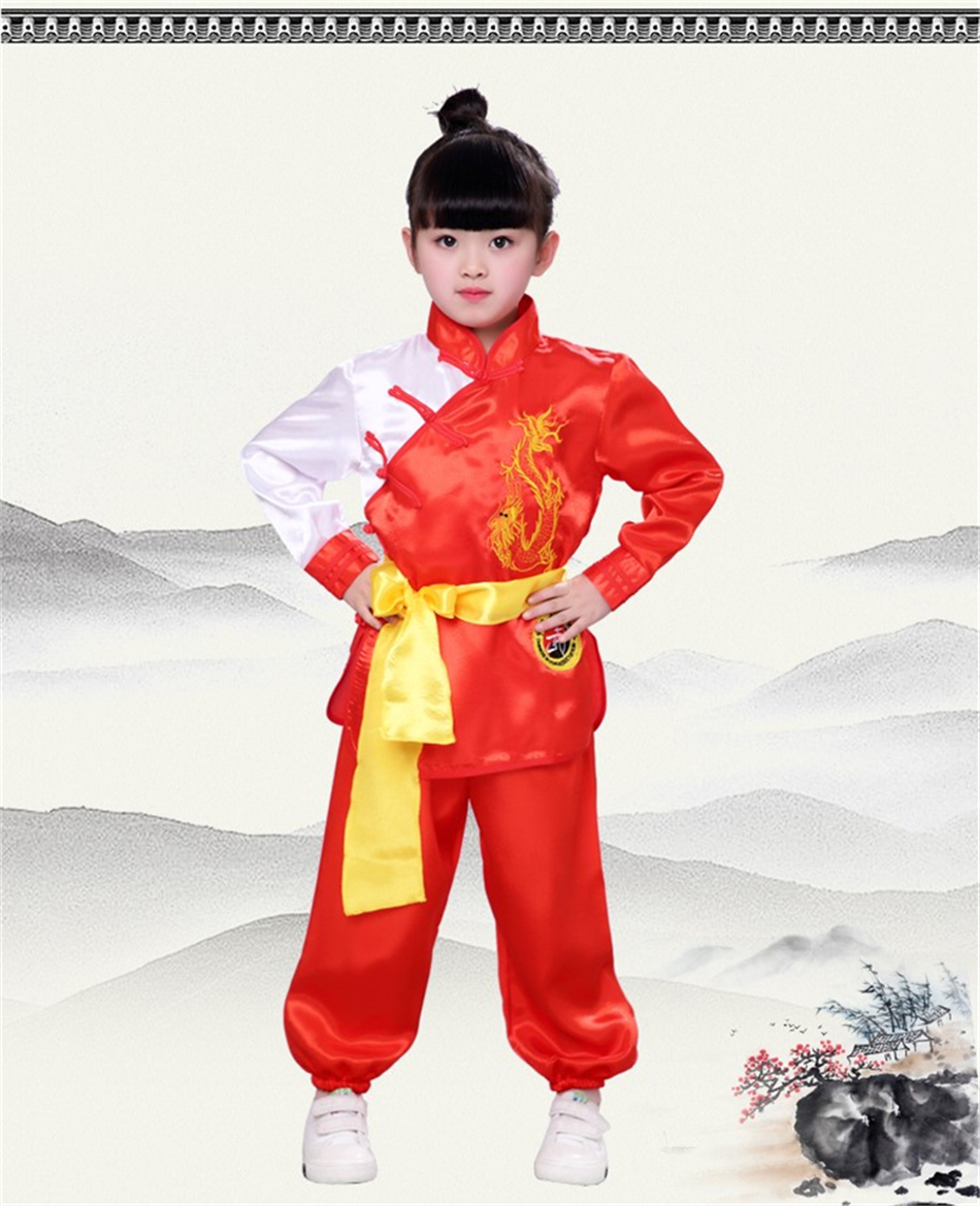 พร้อมส่ง ชุดจีน กังฟู ลายมังกร+ผ้าผูกเอว