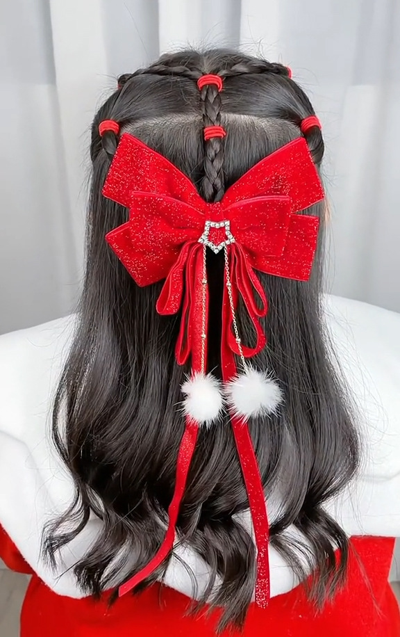 พร้อมส่ง กิ๊บติดผม ไฮไลท์สีผมเด็ก เปียผม เปียถักร้อย