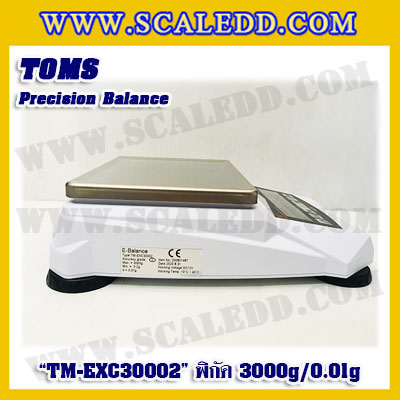 เครื่องชั่งดิจิตอล ทศนิยม 2 ตำแหน่ง รุ่น TM-EXC30002 พิกัด 3000g x 0.01g เครื่องชั่งละเอียดสูง3000g เครื่องชั่งน้ำหนัก3000g ตาชั่ง3000กรัม ตาชั่งดิจิตอล3000กรัม พิกัดน้ำหนัก 3000g ความละเอียด 0.01g ยี่ห้อ TOMS รุ่น TM-EXC30002