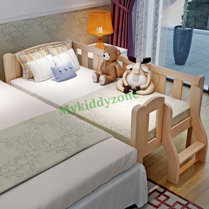 เตียงนอนไม้สนธรรมชาติ เตียงเดี่ยวสำหรับเด็ก สีเบจ TP21002 (WDK2)