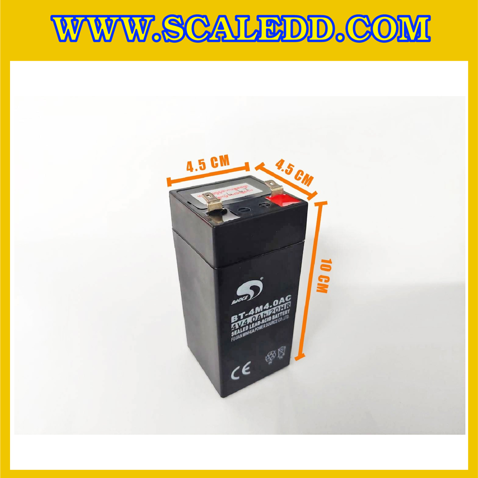 แบตเตอรี่เครื่องชั่ง 4V. 4Ah แบตเตอรี่อะไหล่เครื่องชั่ง แบตหน้าจอเครื่องชั่ง เแบตเตอรี่อะไหล่เครื่องชั่ง Battery 4V 4Ah สำหรับเครื่องชั่ง รุ่น LP7516, JWI-686, IDS714