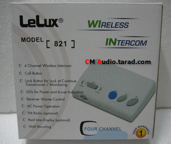 อินเตอร์คอมไร้สาย ใช้ได้ 4จุด Lelux 821