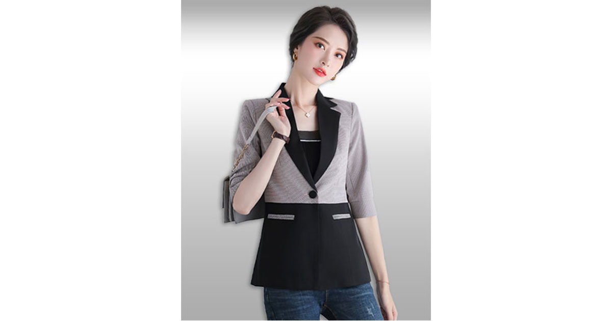 เสื้อสูทผู้หญิงแฟชั่นแต่งลายสไตล์เกาหลี มี 7 ไซส รหัส 2250