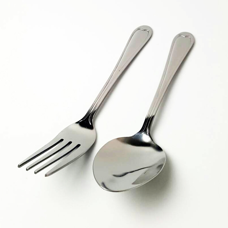 ช้อนส้อมสเตนเลส ลายคอราซอน ( โหลละ )