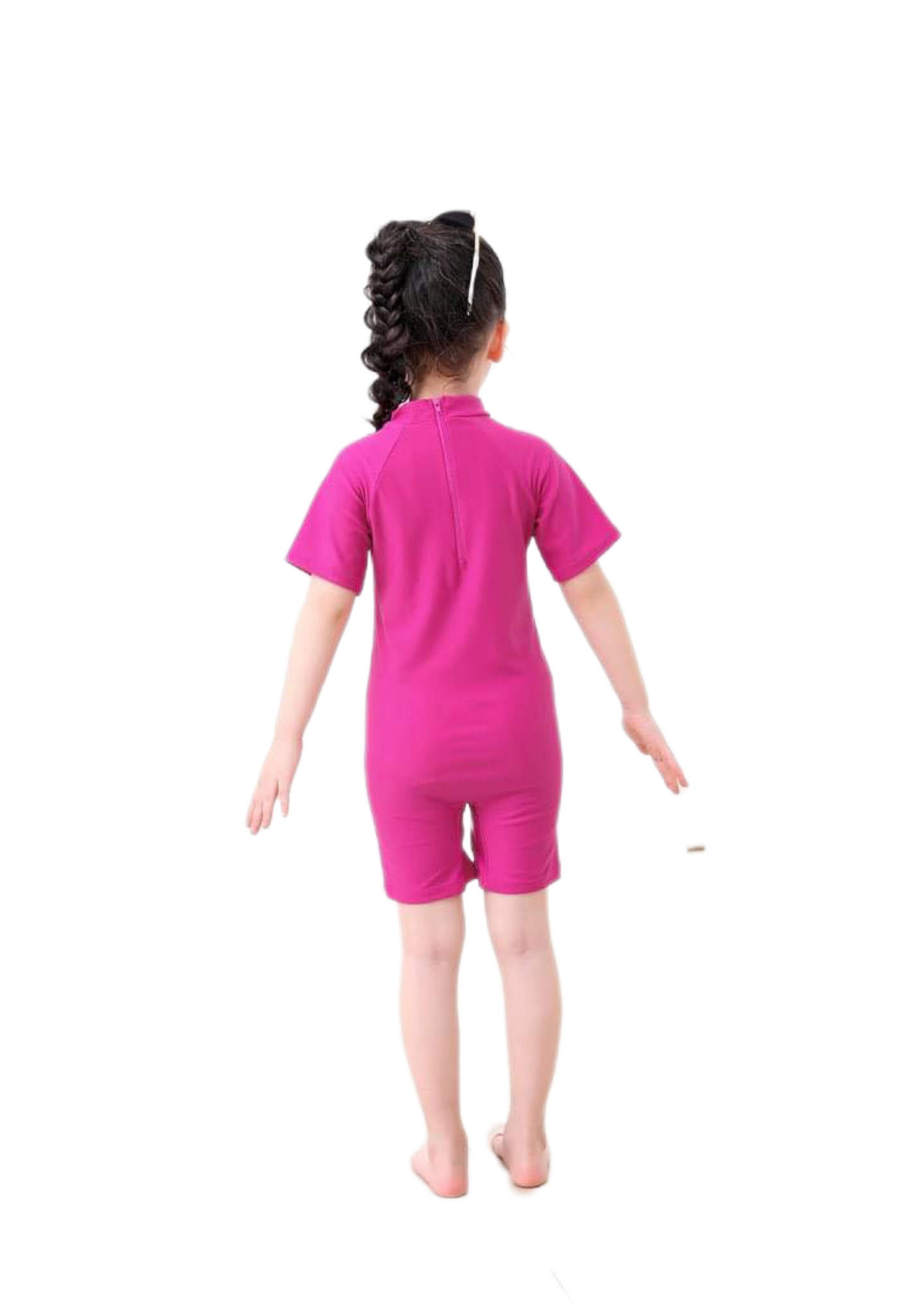 พร้อมส่ง ชุดว่ายน้ำ ชุดบอดี้สูท สไตล์เมอเมด สีชมพู