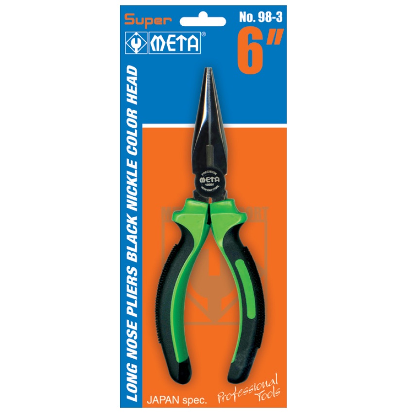 คีมปากแหลม META 6" No.98-3 ขายส่ง @ 72 บาท 02-7374802-3