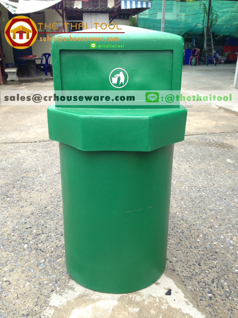 ถังขยะเนื้่อโพลีเอทธิลีนความจุ 160 ลิตร-หัวเพชร 001-TC160 Diamond bins poly ethylene .160 liter. 001-TC160