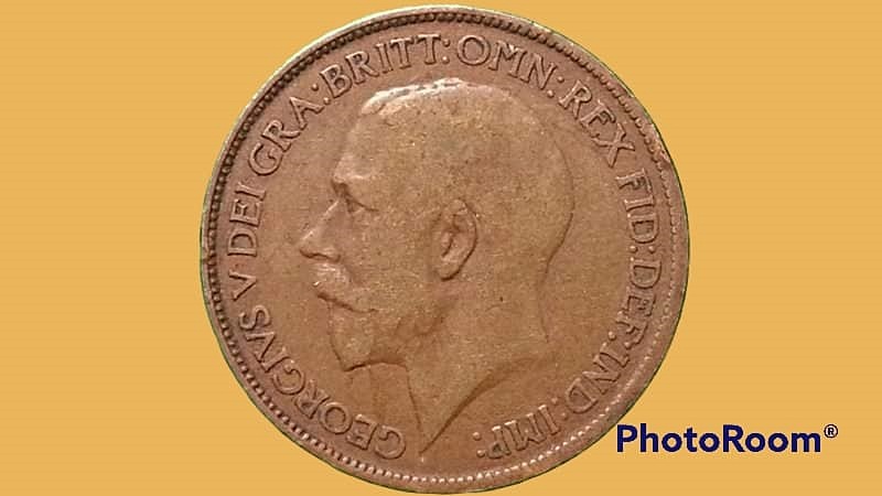 เหรียญ เงินตรา ประเทศ สหราชอาณาจักรบริเตนใหญ่และไอร์แลนด์เหนือ Penny (George V) 1921