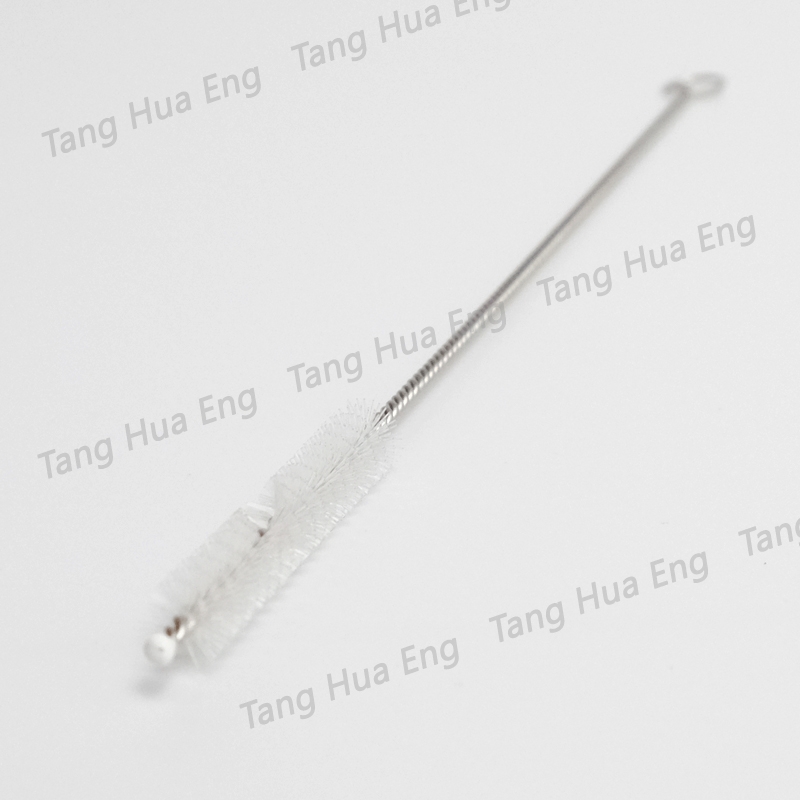 หลอดสเตนเลส 6 มิล 21 ซม. + แปรงล้างหลอด