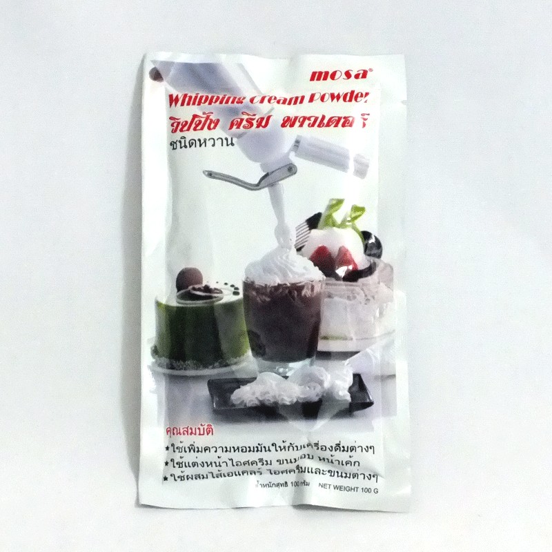 ผงวิปปิ้งครีม ตรา MOSA ขนาด 100 กรัม ( 10 ซอง )