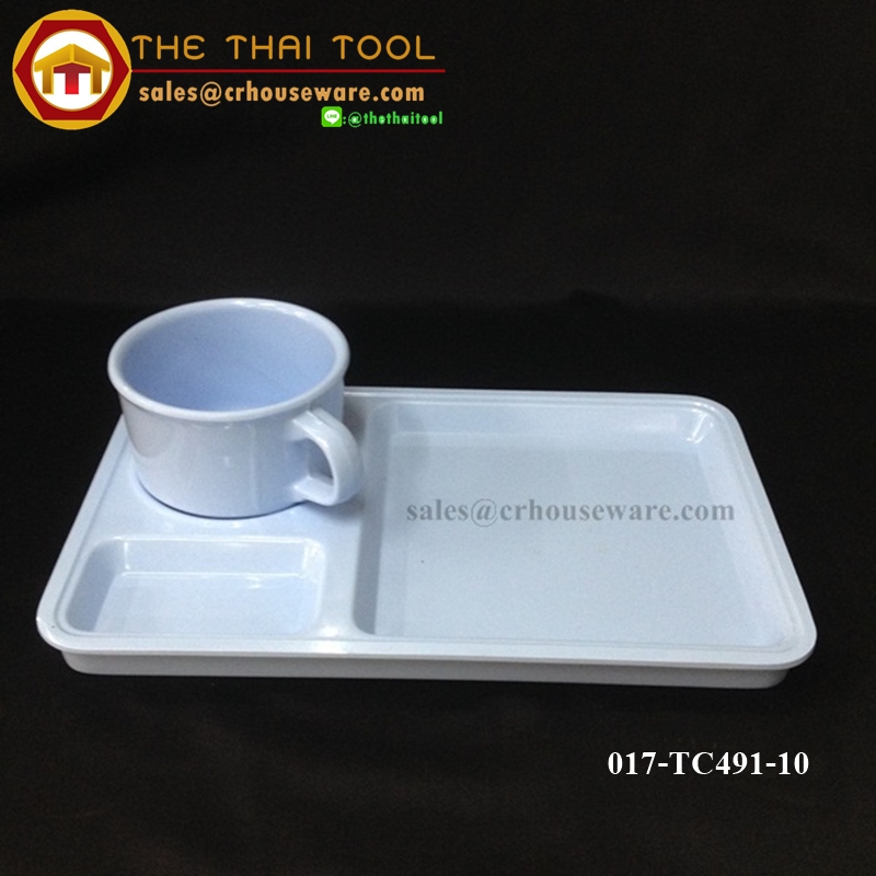 ชุดเบรคเมลามีน , ชุดของว่าง 3 ช่อง 017-TC491-10
