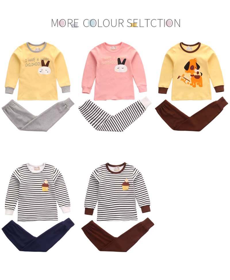 ชุดนอนเด็กแขนยาว ขาจัมส์ ลายหมาสีเหลือง