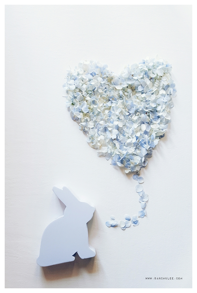 Wooden Bunny With Pen Holder - Blue Dawn