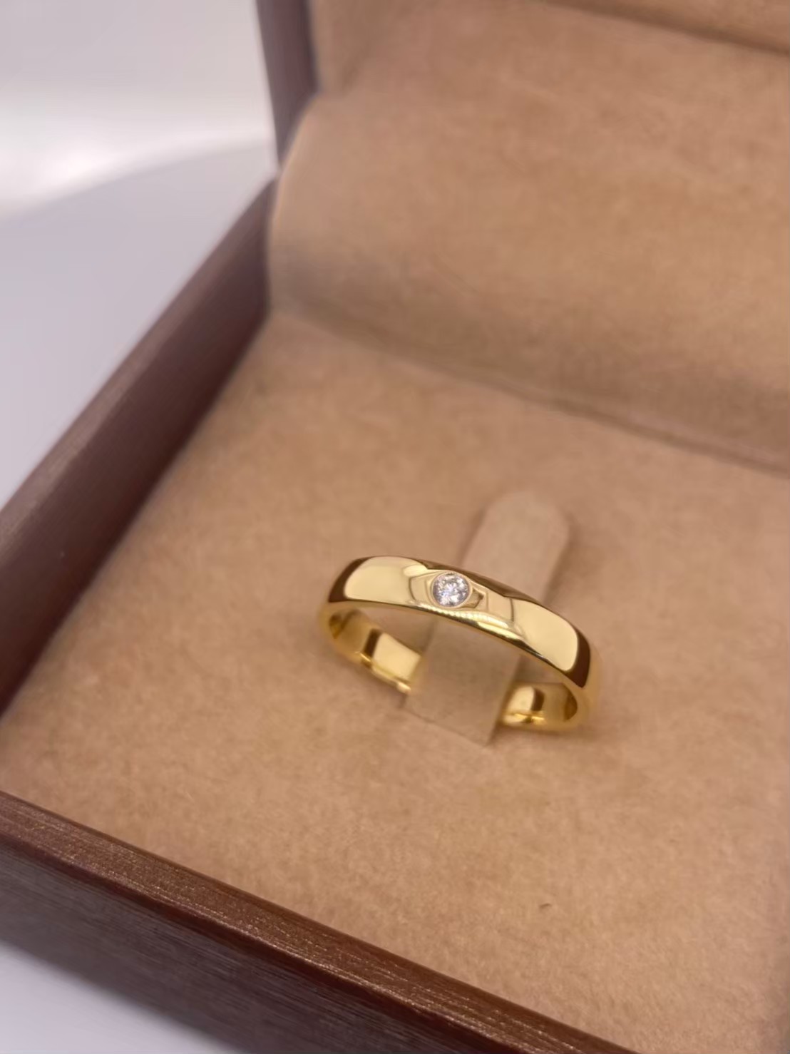 แหวนเพชรปลอกมีดGold 18K 2.78g D 1/0.03 ct