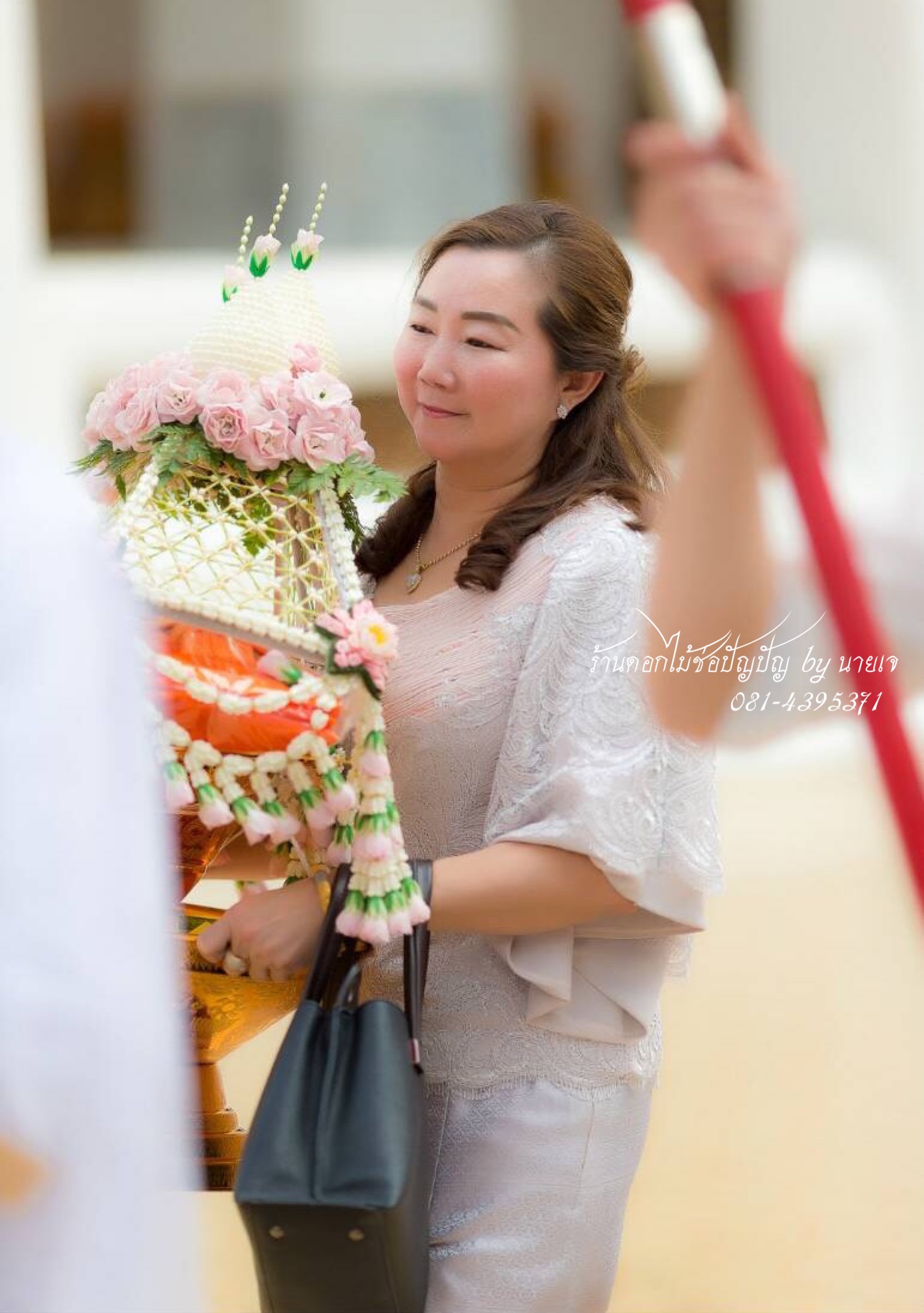 ชุดเครื่องบวชดอกไม้สด ชุดC7 24พย.61 วัดสระเกศฯ