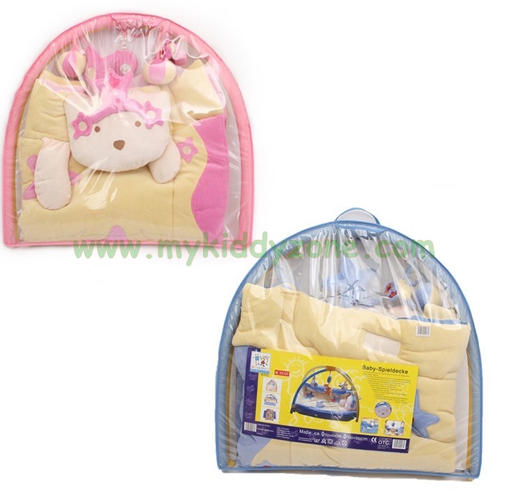 TP 102109 Play Gym ตุ๊กตาแมวน่ารัก เเบบเบาะกั้นข้าง สีฟ้า