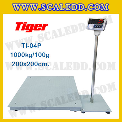 เครื่องชั่งพร้อมปริ้นเตอร์ในตัว พิกัด 1000kg รุ่น TI-04P ขนาดแท่น 200x200cm. เครื่องชั่งน้ำหนัก1000kg เครื่องชั่งดิจิตอล1000kg ตาชั่ง1000kg ตาชั่งดิจิตอล1000kg พิกัดน้ำหนัก 1000kg ค่าละเอียด 100g เครื่องชั่งยี่ห้อ TIGER รุ่น TI-04P