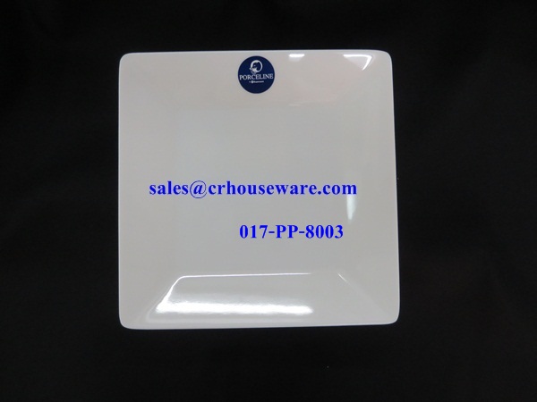 Porceline จานสี่เหลี่ยม 8.25 นิ้ว 017-PP-8003,8.25 inch square plate