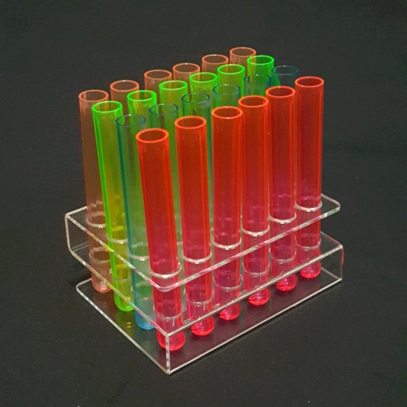 แร็คอะคิลิควางหลอดทดลอง 24 หลอด พร้อม หลอดทดลอง 24 หลอด