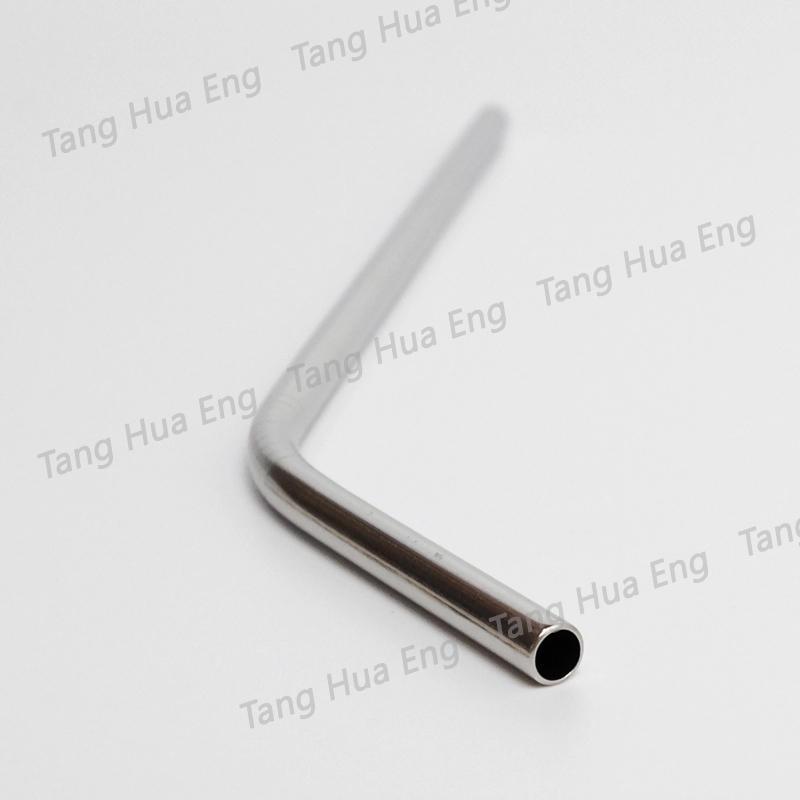 หลอดสเตนเลส 6 มิล 21 ซม. + แปรงล้างหลอด