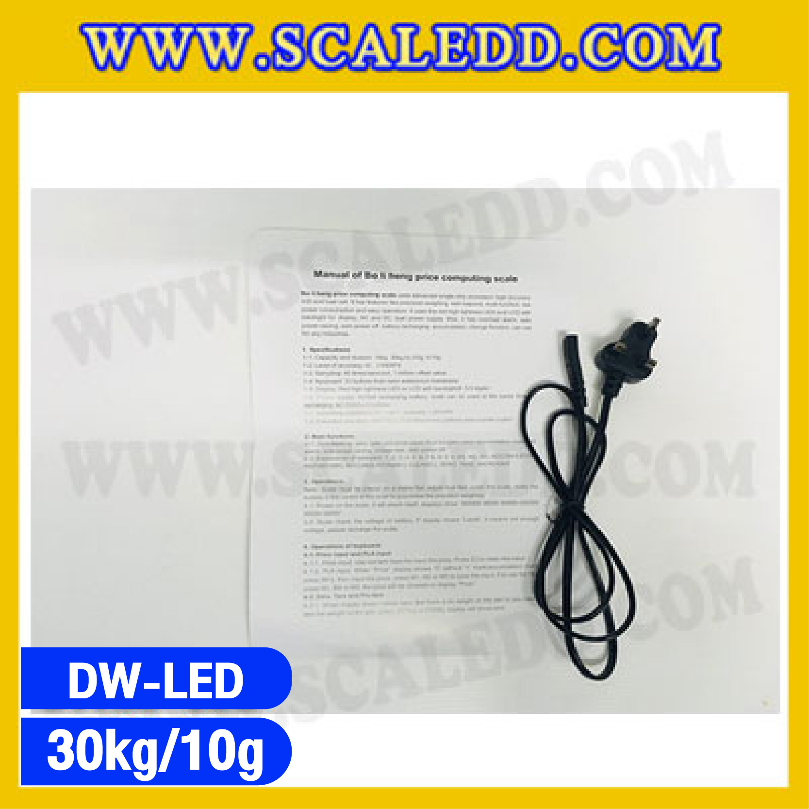 เครื่องชั่งคำนวณราคา30กิโลกรัม เครื่องชั่งดิจิตอล30kg Pricing Scale เครื่องชั่ง30kg ความละเอียด10g ตาชั่ง30กิโล เครื่องชั่งยี่ห้อ DYNAWEIGHT รุ่นDW88 (ผ่านตรวจรับรองจากสำนักงานกลางชั่งตวงวัด)