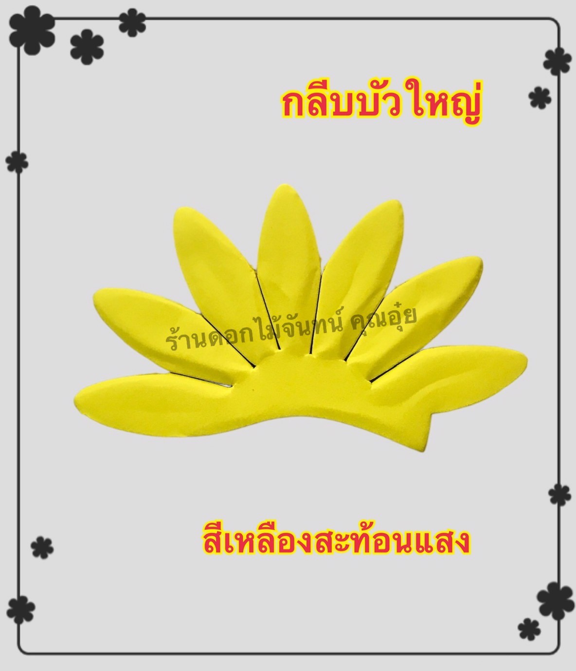 กลีบบัวใหญ่ สีเหลืองสะท้อน