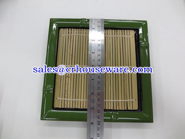 ถาดพลาสติกรูปไผ่ พร้อมเสื่อวางบะหมี่ (ใหญ่) 005-TW-JP-P317