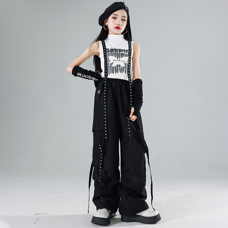 พร้อมส่ง***ชุดเต้น ชุดฮิปฮอป เสื้อแขนยาว +ตัวใน+กางเกง