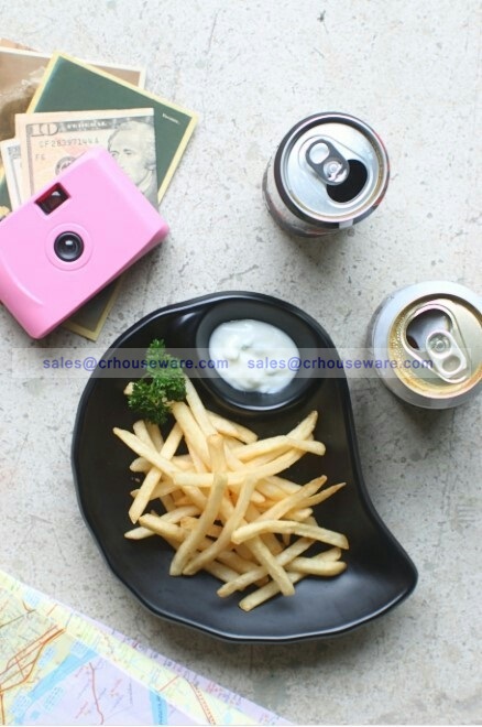 จานสแน็ก พร้อมช่องน้ำจิ้ม 017-PX-H161985