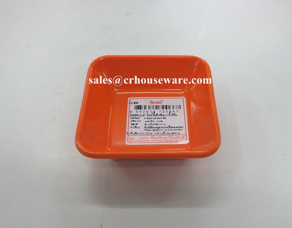 ถ้วยน้ำจิ้มทรงสี่เหลี่ยม 2.5 นิ้ว สีส้ม 017-D999-2.5
