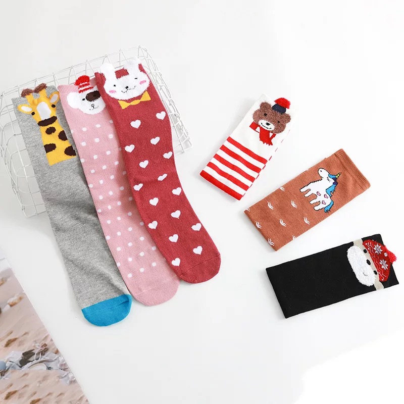 ถุงเท้ายาว ถุงเท้าเด็ก ลายหมี