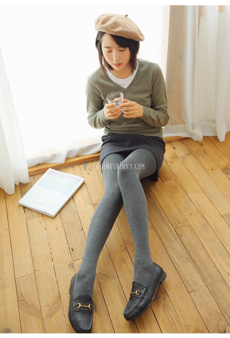 800D เลกกิ้งถุงน่องผ้าฝ้ายบุขนแกะกันหนาว มี 4 สี