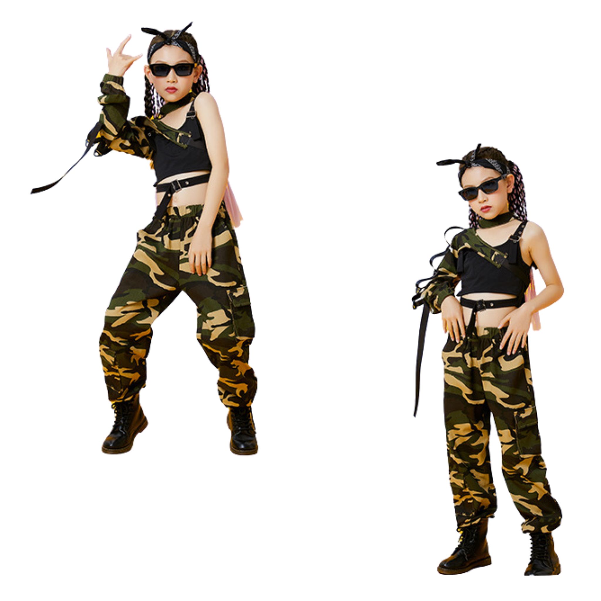 พร้อมส่ง ****ชุดเต้น ชุดแดนซ์ เสื้อแขนยาว+ตัวในสีขาว+กางเกงขายาวสีดำ