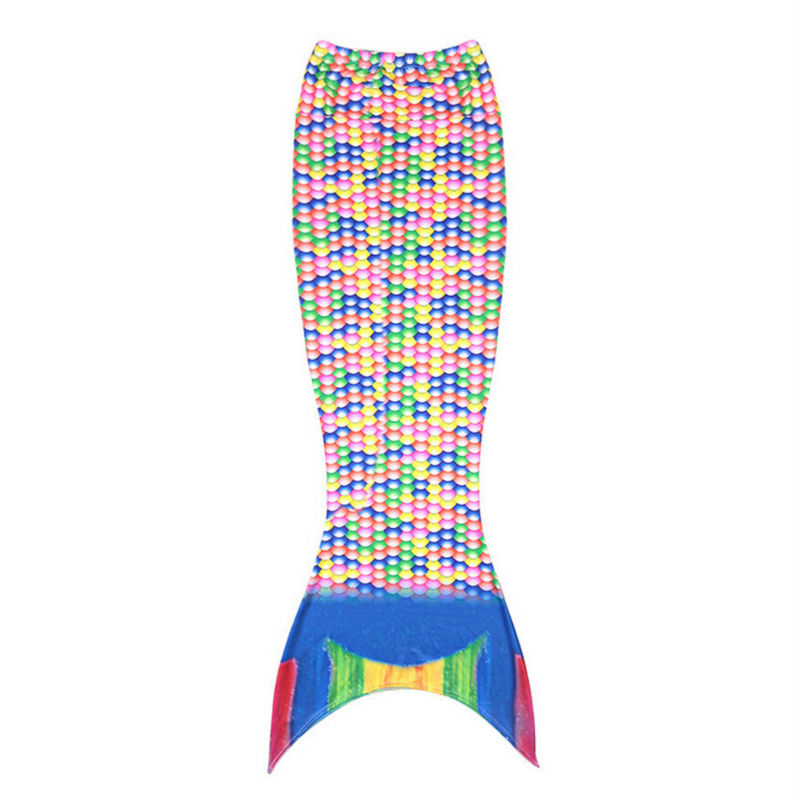 สินค้าพร้อมส่ง ชุดเด็ก ชุดว่ายน้ำหางนางเงือก จุดหลากสีรุ้ง