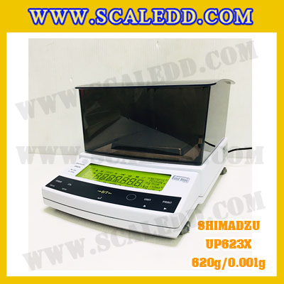 เครื่องชั่งดิจิตอล ทศนิยม 3 ตำแหน่ง รุ่น UP623X 620gx0.001g เครื่องชั่งละเอียดสูง620g เครื่องชั่งน้ำหนัก620g ตาชั่ง620กรัม พิกัดน้ำหนัก 620g ความละเอียด 0.001g ยี่ห้อ SHIMADZU รุ่น UP623X