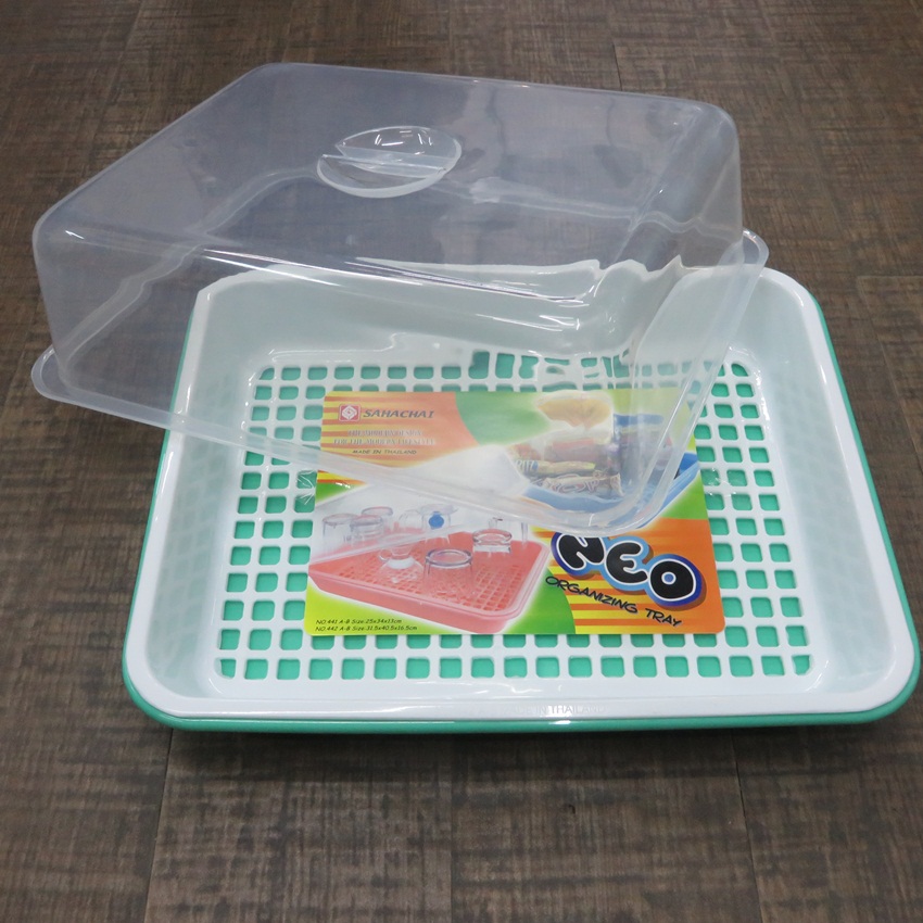 กล่องอเนกประสงค์ ถาดคว่ำจาน ถาดคว่ำแก้ว (คละสี) 005-442AB