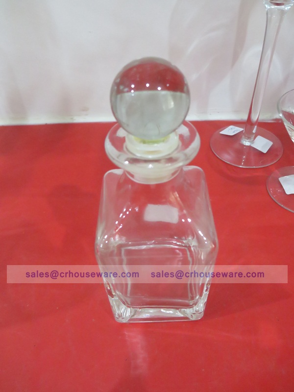 ขวดน้ำหอมเหลี่ยม 160 มล. ฝาจุกแก้ว JJG-160