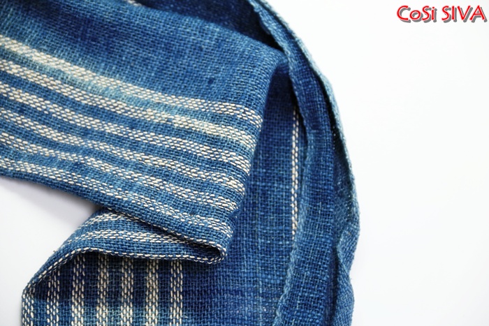 ผ้าพันคอผ้าฝ้ายย้อมคราม(Scarf - cotton dyeindigo