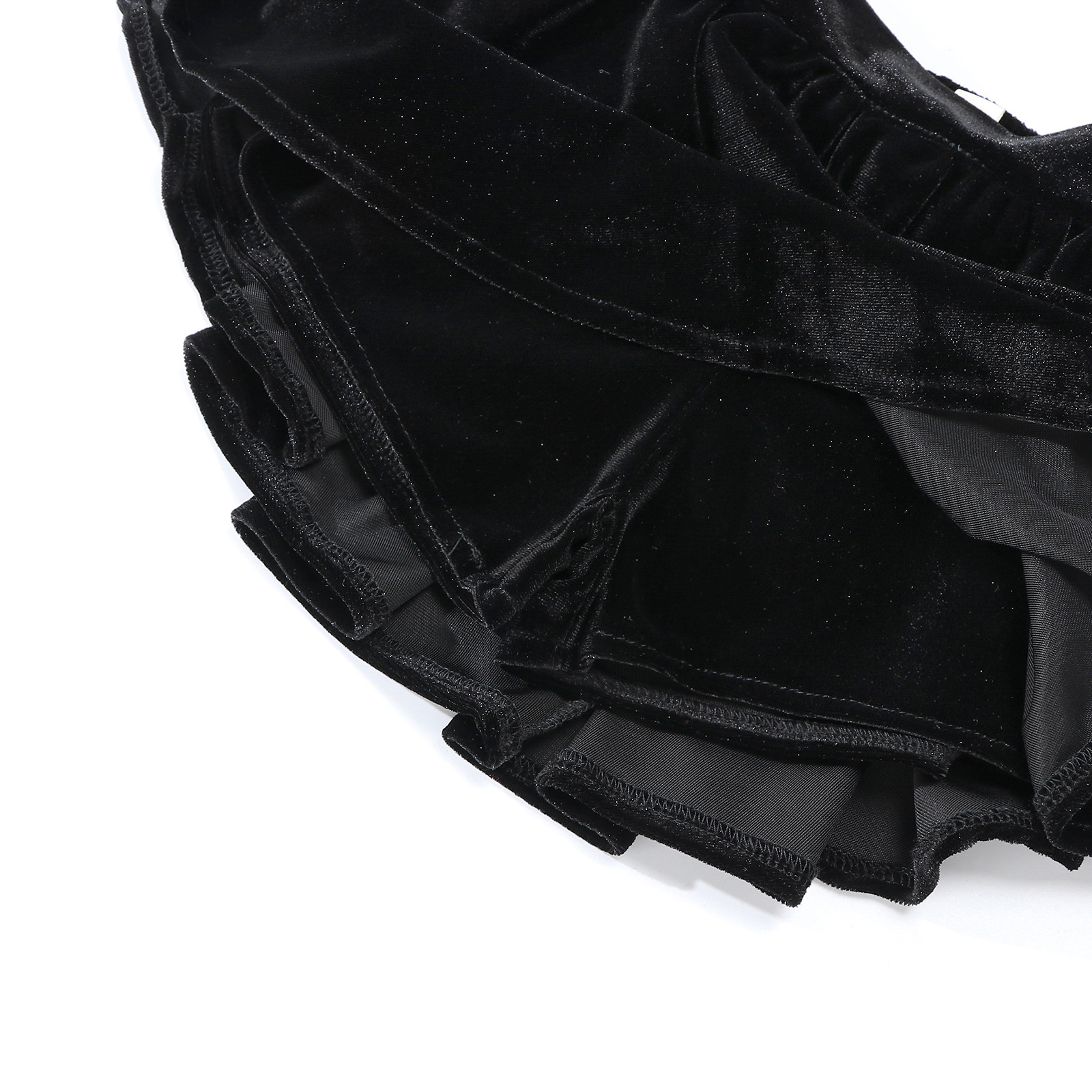 friendly4kid กระโปรงดำกำมะหยี่หางปลาเด็ก – Black Velvet Cute Skirt