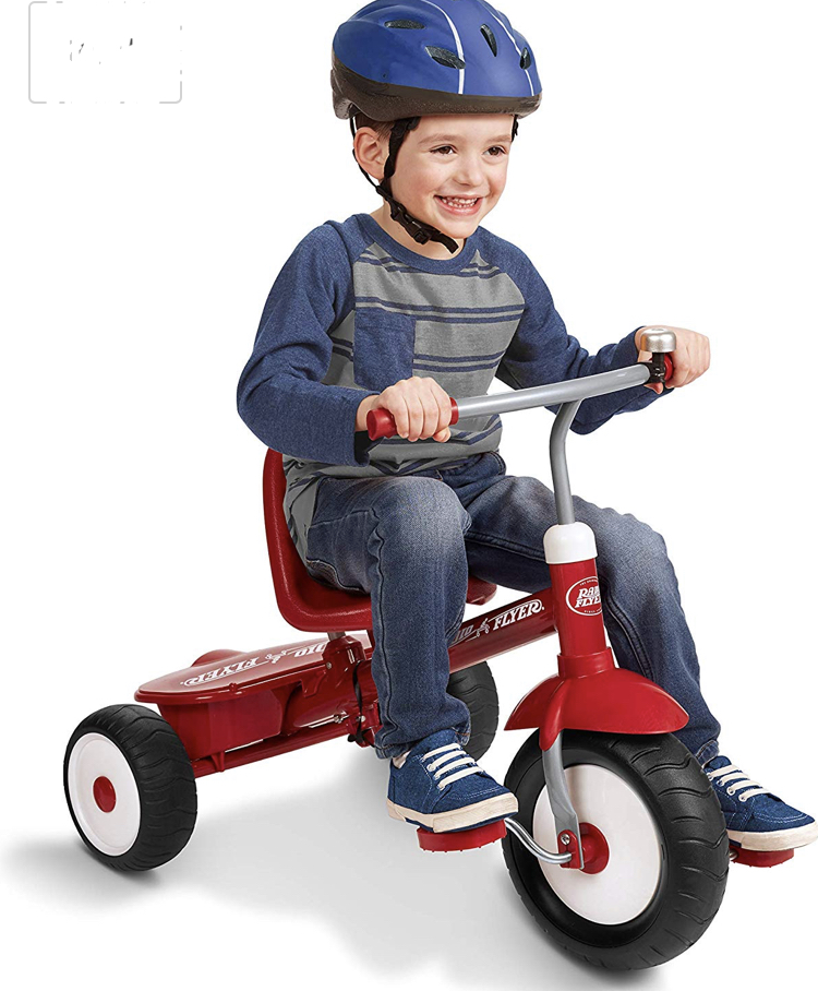 รถจักรยานสามล้อแบบมีด้ามจับบังคับทิศทางได้ Radio Flyer Deluxe Steer & Stroll Tricycle