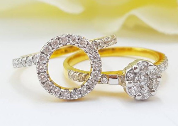 สั่งผลิตเพชรเบลเยี่ยมคัท แหวนแต่งงาน แหวนหมั้น ใส่เที่ยว ออกงาน แหวนทองคำ 18K เพชรแท้ 0.77 กะรัต 5.90 กรัม น้ำ 99 ราคาถูกมาก มีใบรับประกันค่ะ