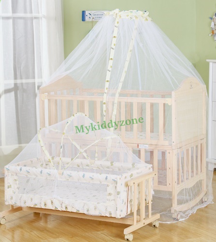 เตียงนอนไม้สำหรับเด็ก สามารถปรับเปลไกว ปรับเป็นโต๊ะเฟอร์นิเจอร์ได้ TB10106 (W1)