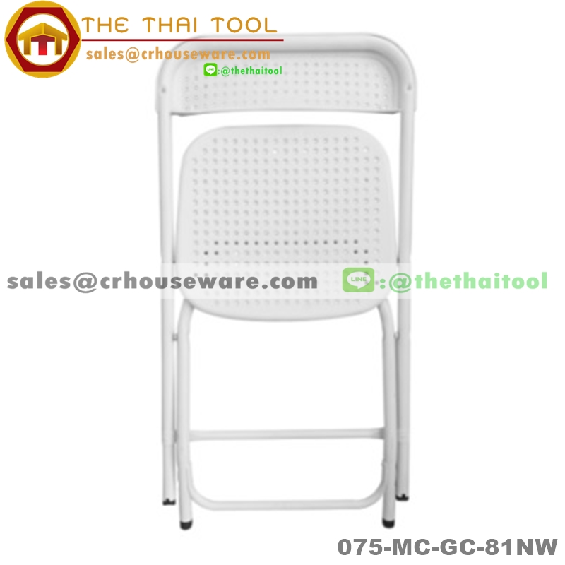 เก้าอี้พับเก็บขาได้ สีขาว (บรรจุ4ตัว/กล่อง)