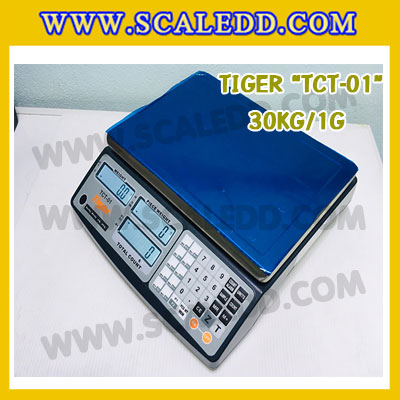 เครื่องชั่งนับจำนวน30กิโลกรัม เครื่องชั่งน้ำหนัก30kg เครื่องชั่งนับชิ้นงาน30kg ตาชั่งนับจำนวน30kg พิกัดน้ำหนัก 30kg ความละเอียด 1g ยี่ห้อ TIGER รุ่น TCT-01 (เครื่องชั่งผ่านตรวจรับรองจากสำนักชั่งตวงวัด)