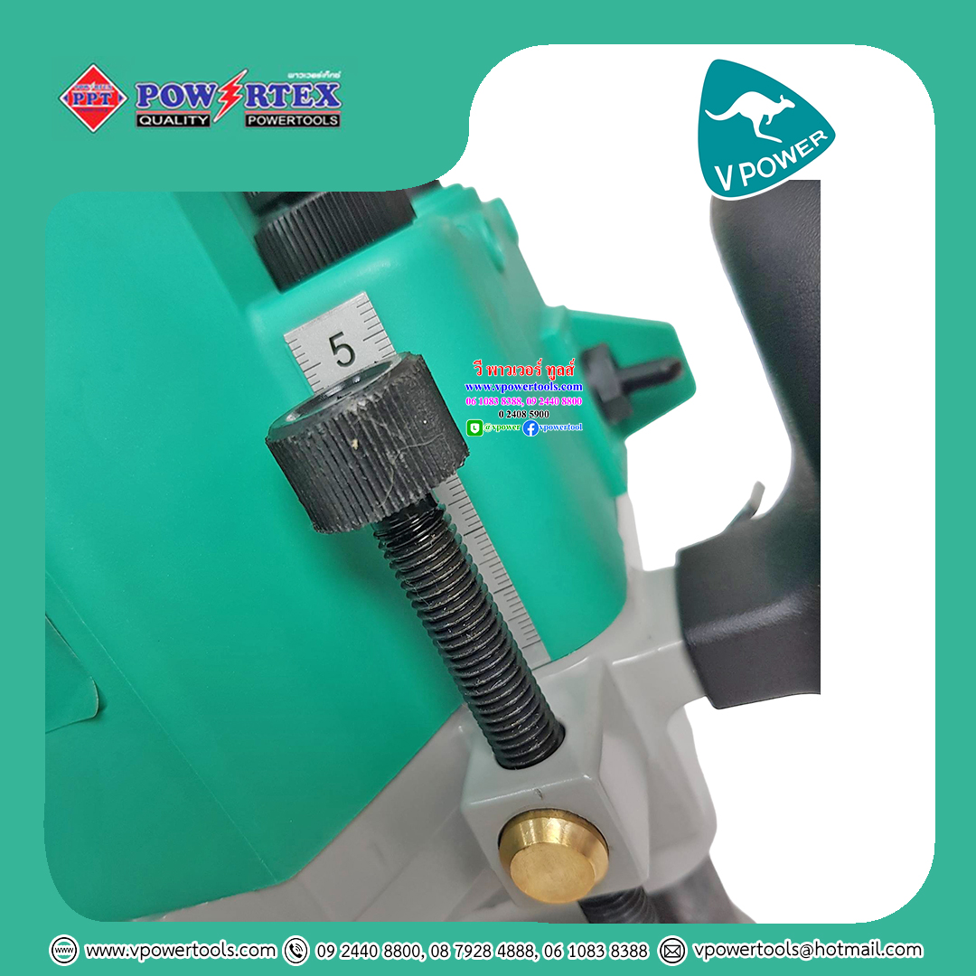 Powertex PPT-RM-8 เครื่องเซาะร่อง 1/2" (เร้าเตอร์) 1600W