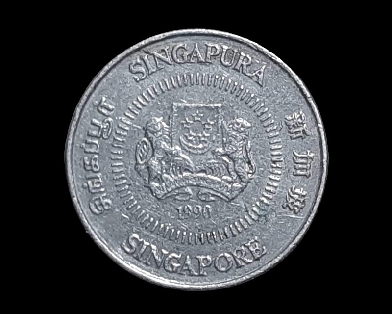 เหรียญ เงินตรา ประเทศ สิงคโปร์ Cents 1990