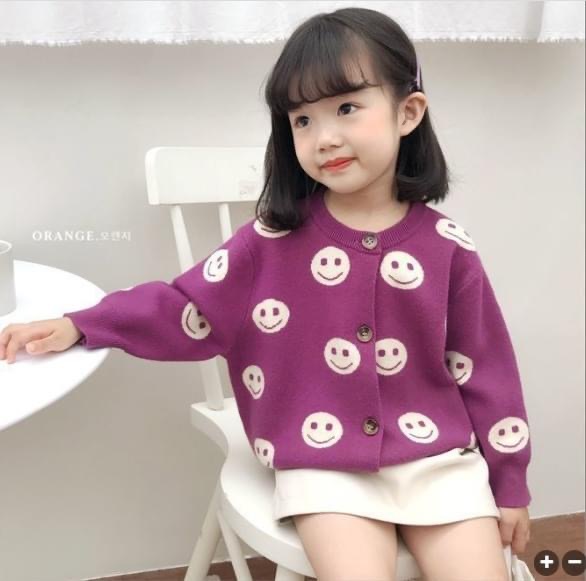 กันหนาว: เสื้อกันหนาวเด็ก กระดุมหน้า ผ้าสำลี
