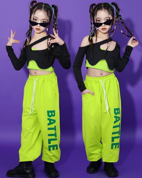 **พร้อมส่ง**ชุดเต้น ชุดแดนซ์ เสื้อแขนยาวคอไขว้+ กางเกงขายาว