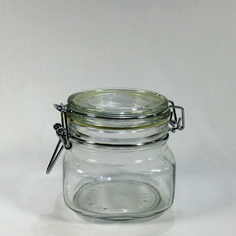 ขวดโหลแก้วเหลี่ยมสูญญากาศ ขนาด 0.5 ลิตร JAR-0.5L